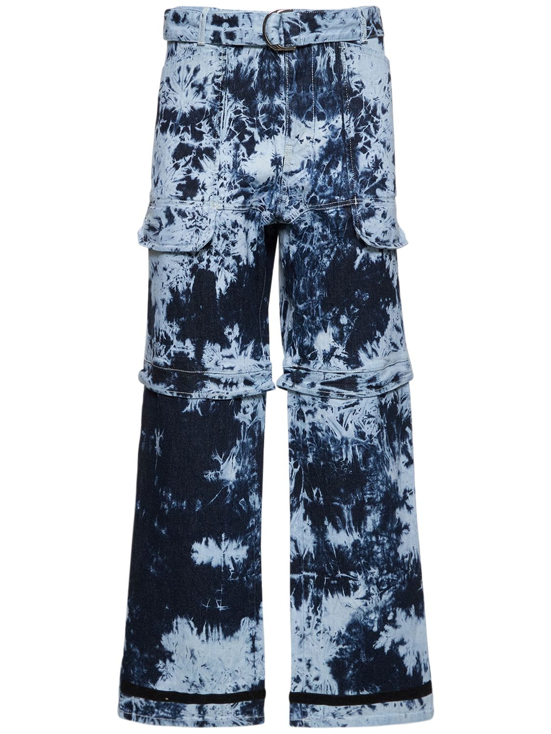 FERRARI CARGO ECO WASHED & BLEACHED DENIM JEANS