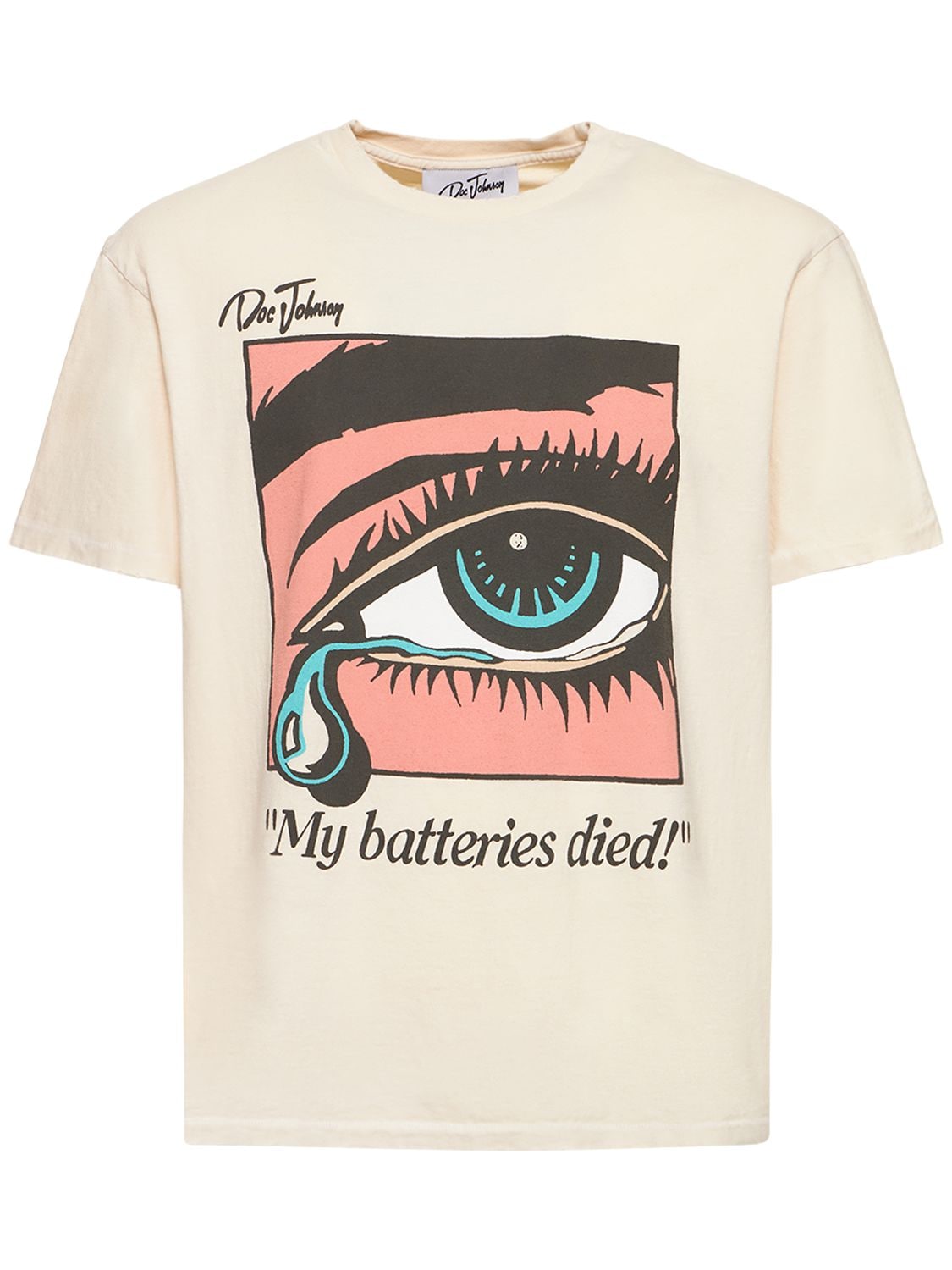 Shop Gallery Dept. Dead Batteries Cotton Jersey T-shirt In White