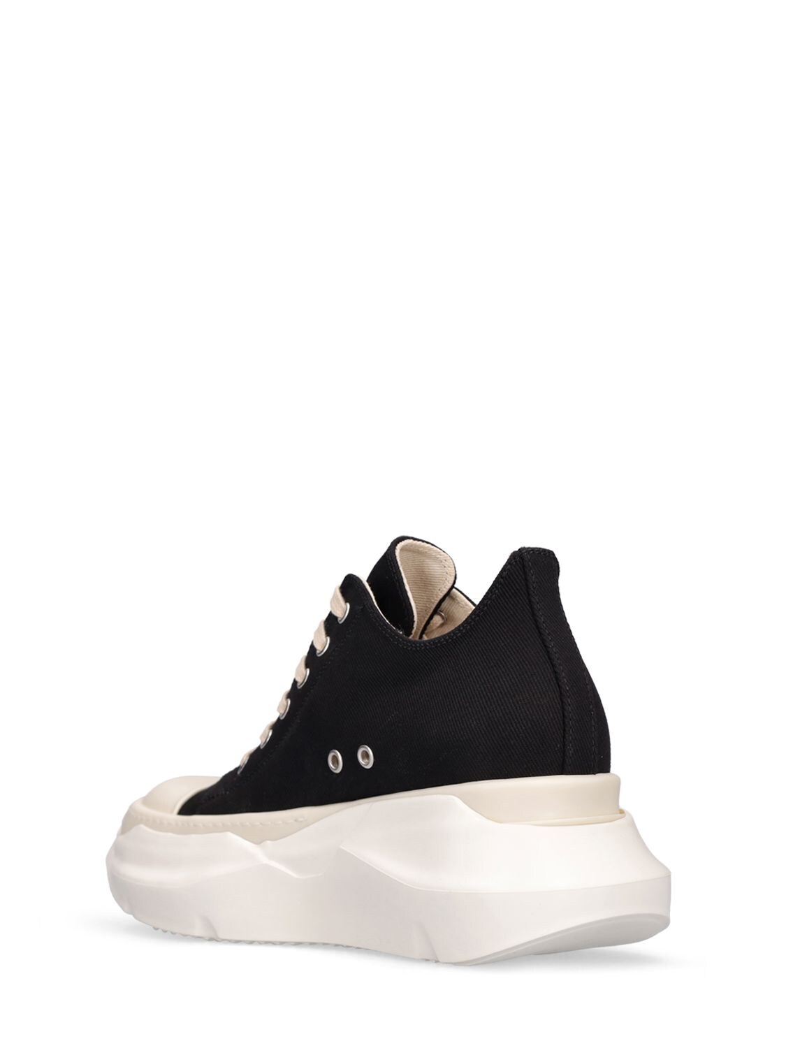 Rick Owens Drkshdw 65mm Abstract Denim Low Trainers In Black