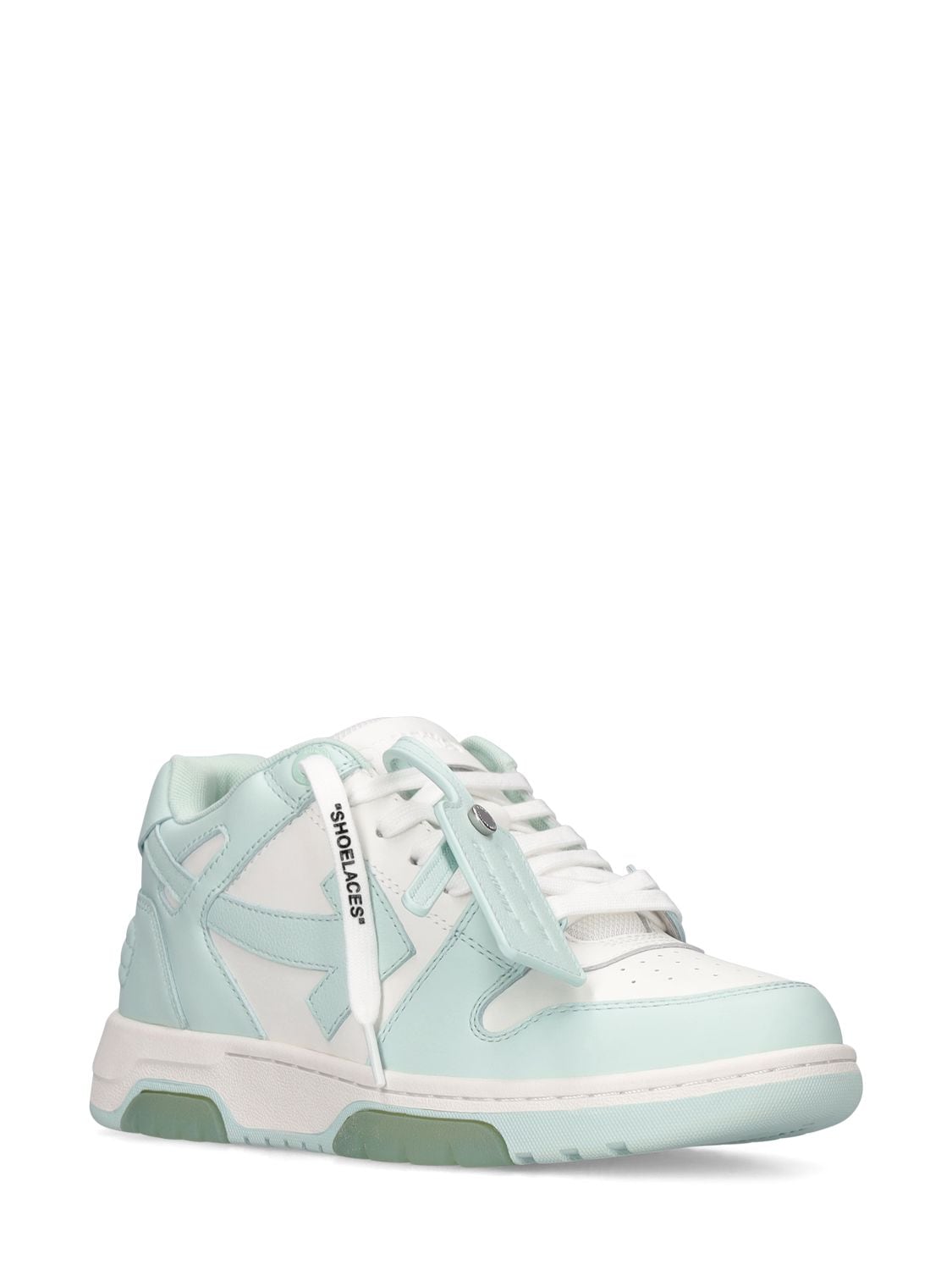 Shop Off-white 30mm Out Of Office Leather Sneakers In Mint,white