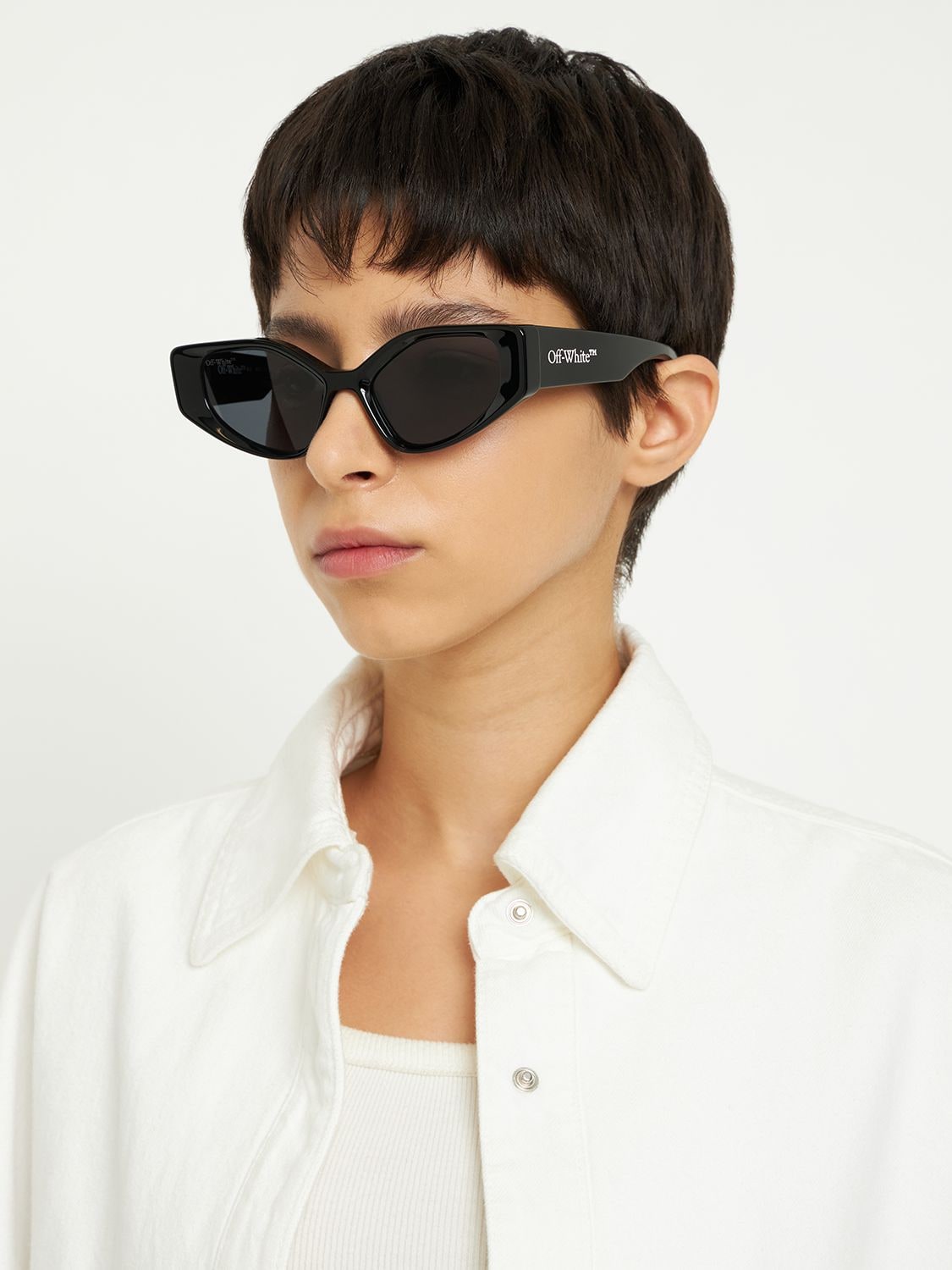 Memphis cat-eye acetate sunglasses - Off-White - Men