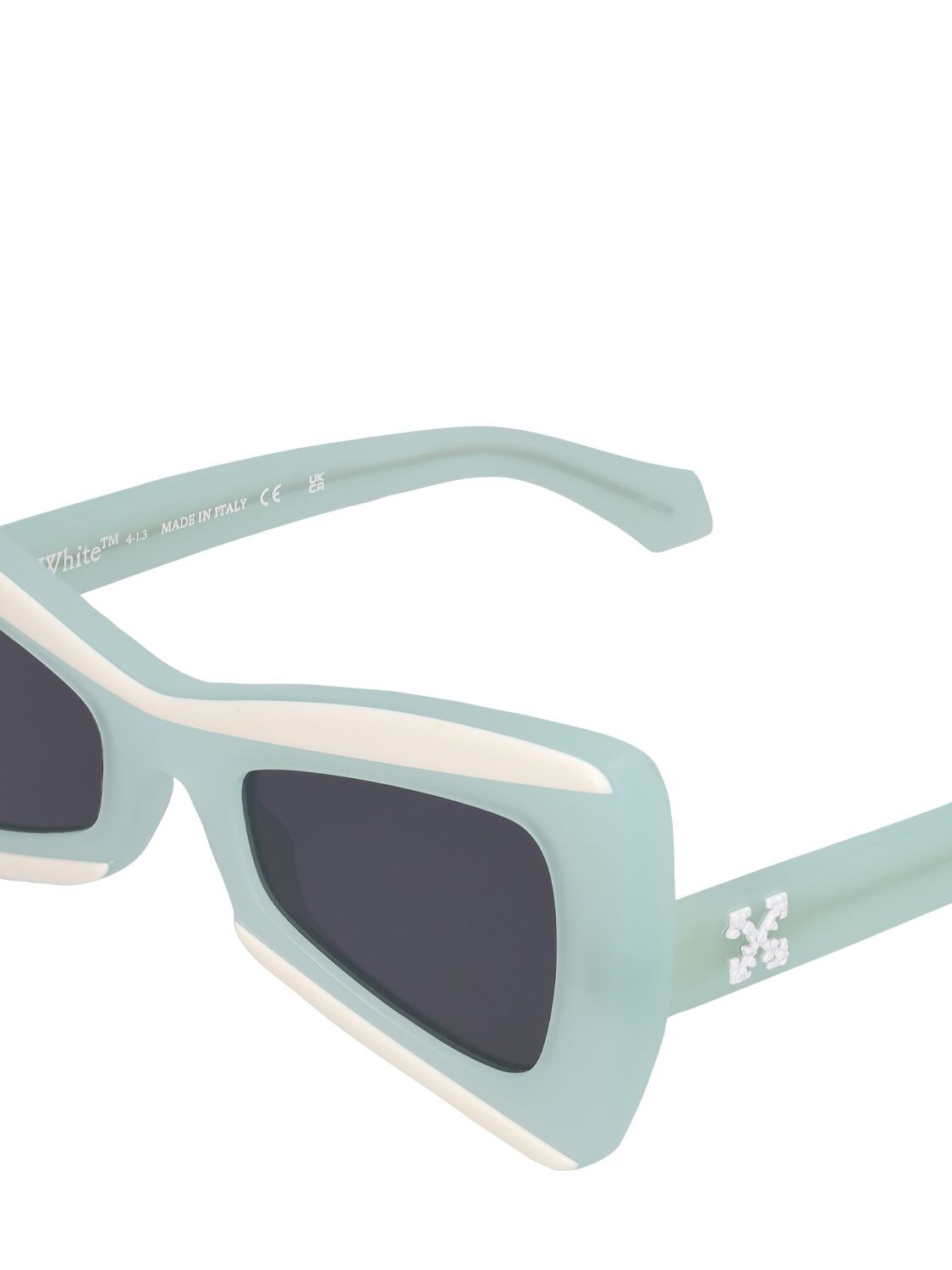 Shop Off-white Nashville Acetate Sunglasses In Teal,smoke