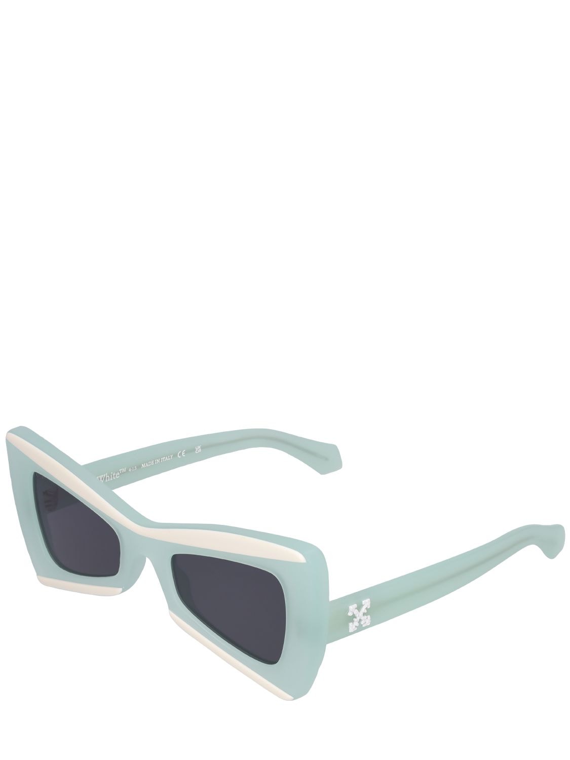 Shop Off-white Nashville Acetate Sunglasses In Teal,smoke