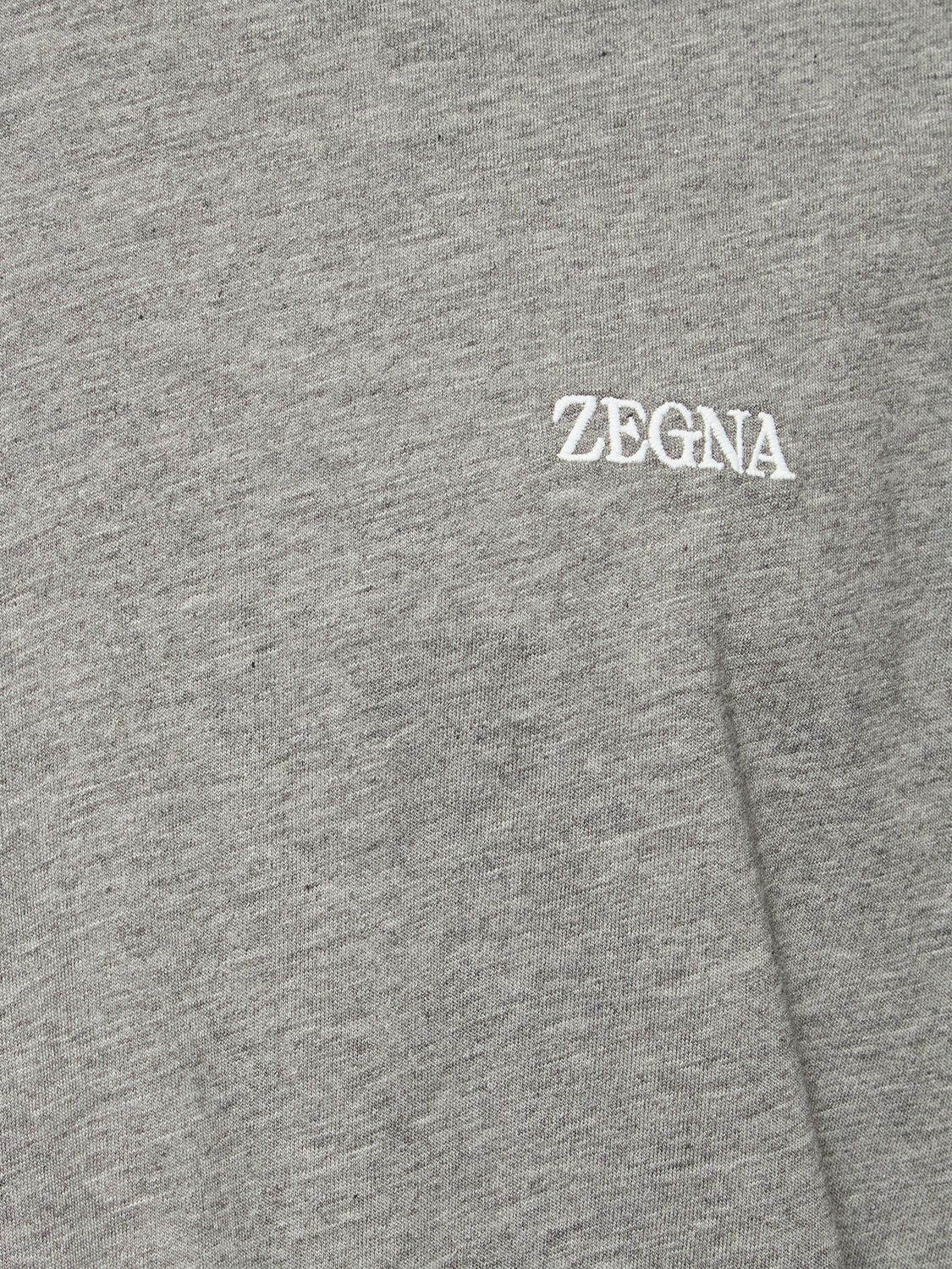 Shop Zegna Short Sleeved T-shirt In Grey