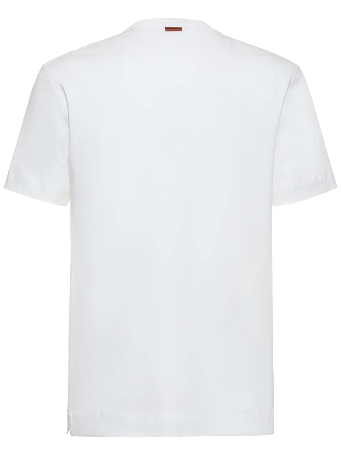 Shop Zegna Short Sleeved T-shirt In White