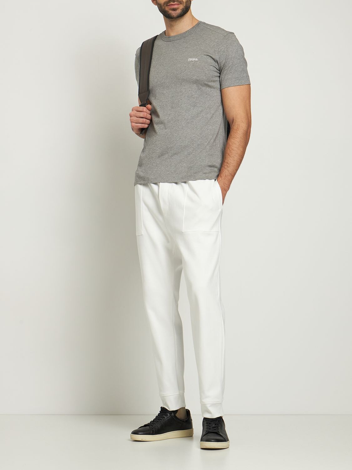 Shop Zegna Short Sleeved T-shirt In Grey