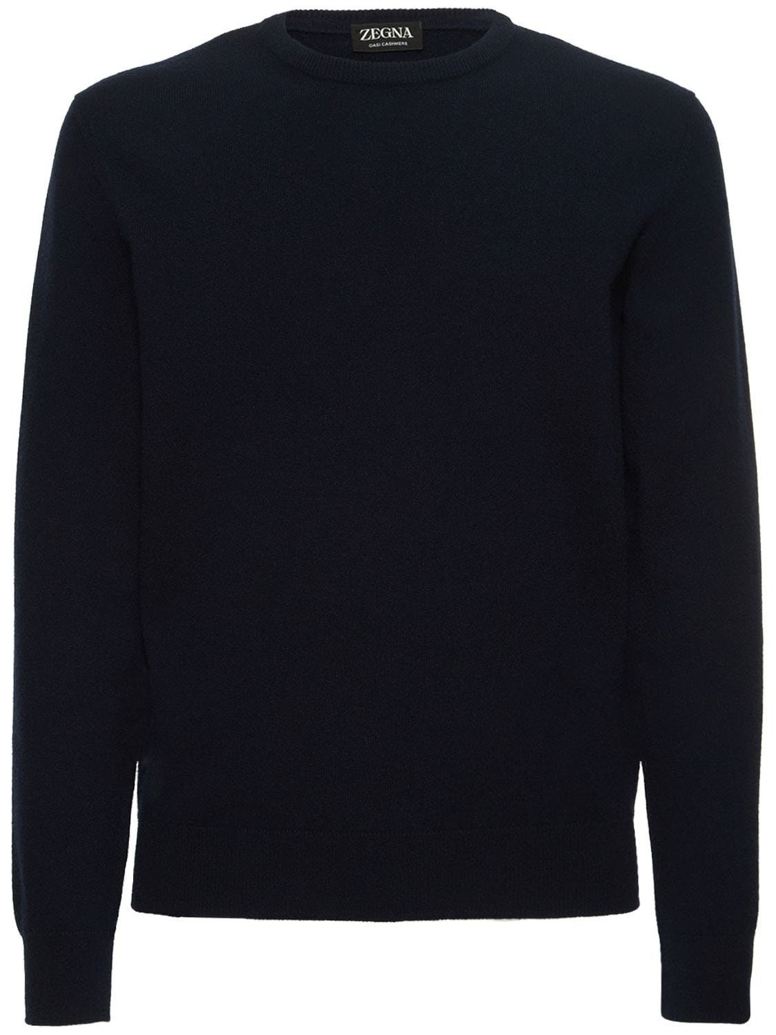 Zegna Oasi Cashmere Knit Sweater In Navy