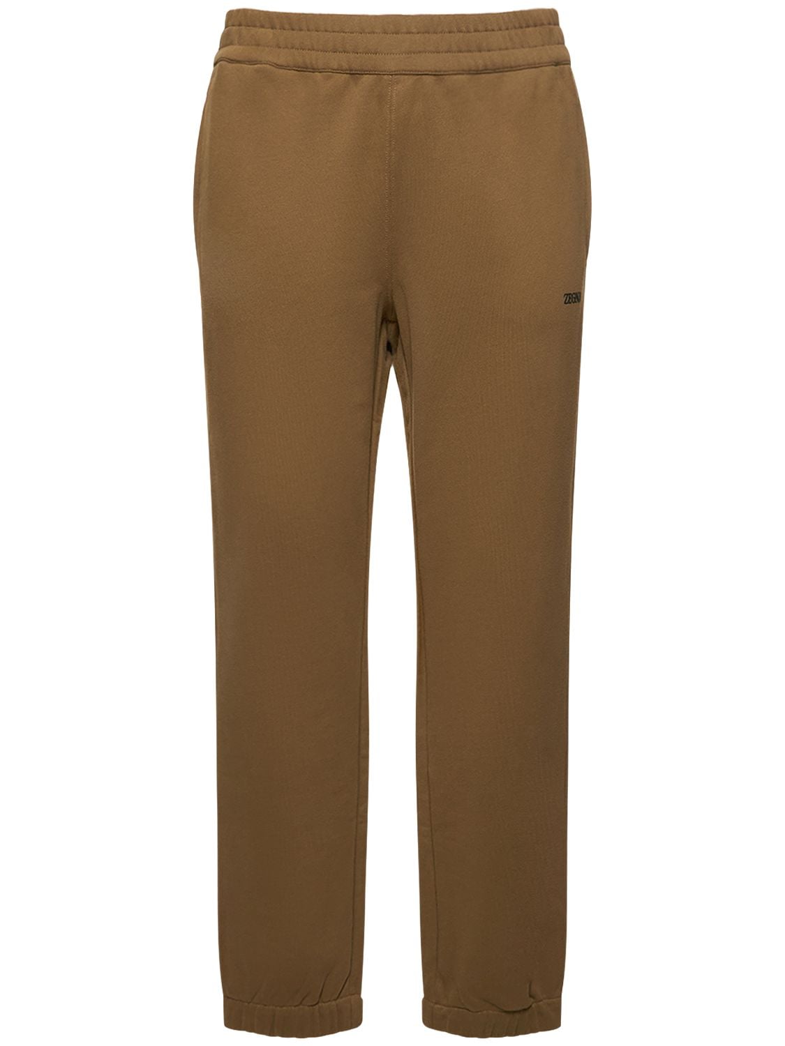 Zegna Cotton Sweatpants In Brown