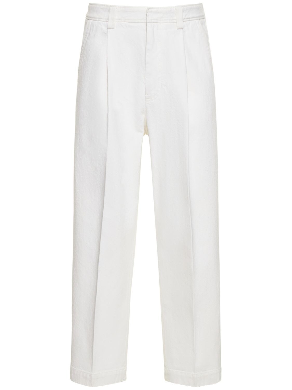 Zegna Pure Cotton Denim Pants In White