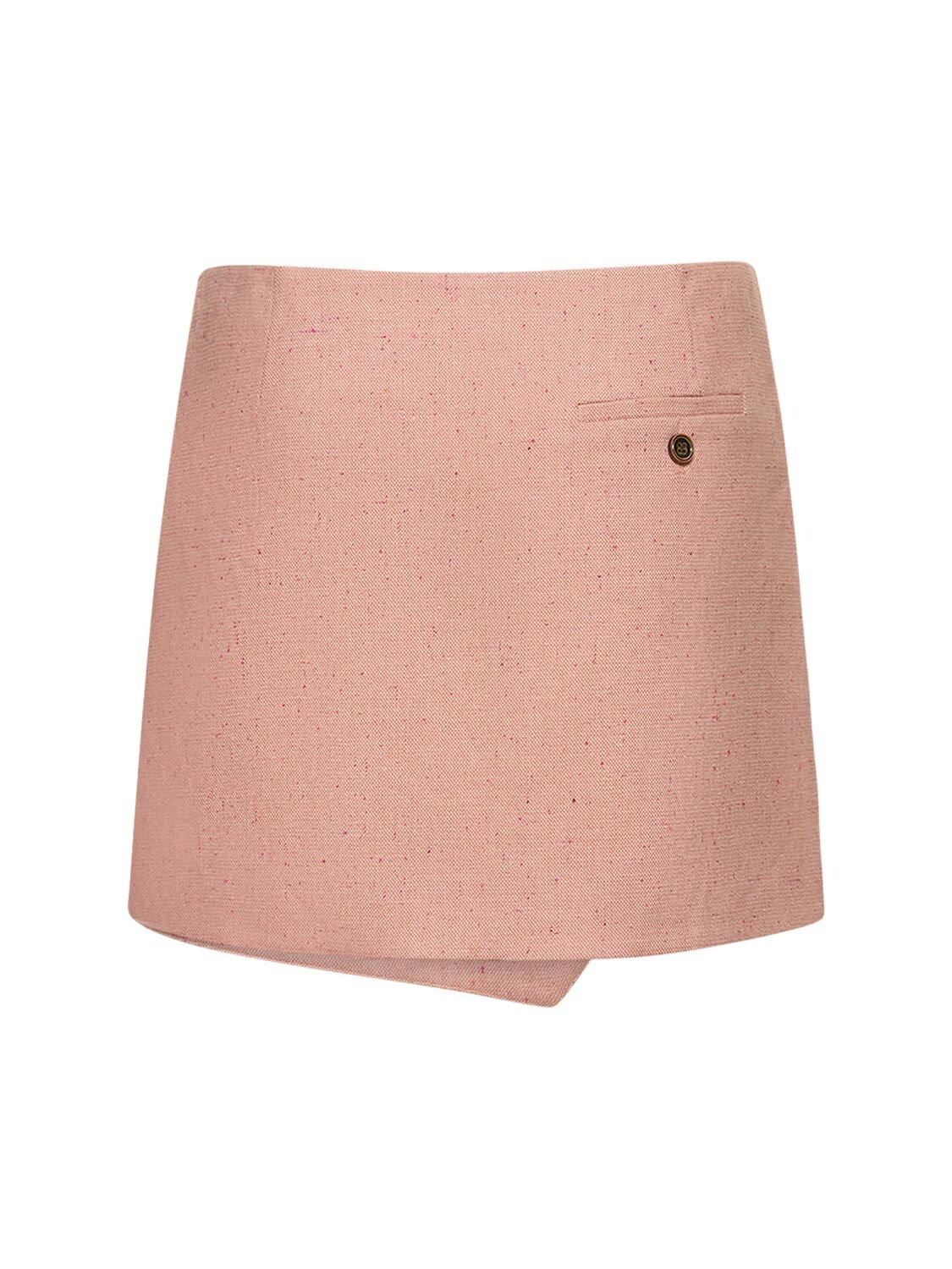 Shop The Garment Taranto Buttoned Viscose Mini Skirt In Pink