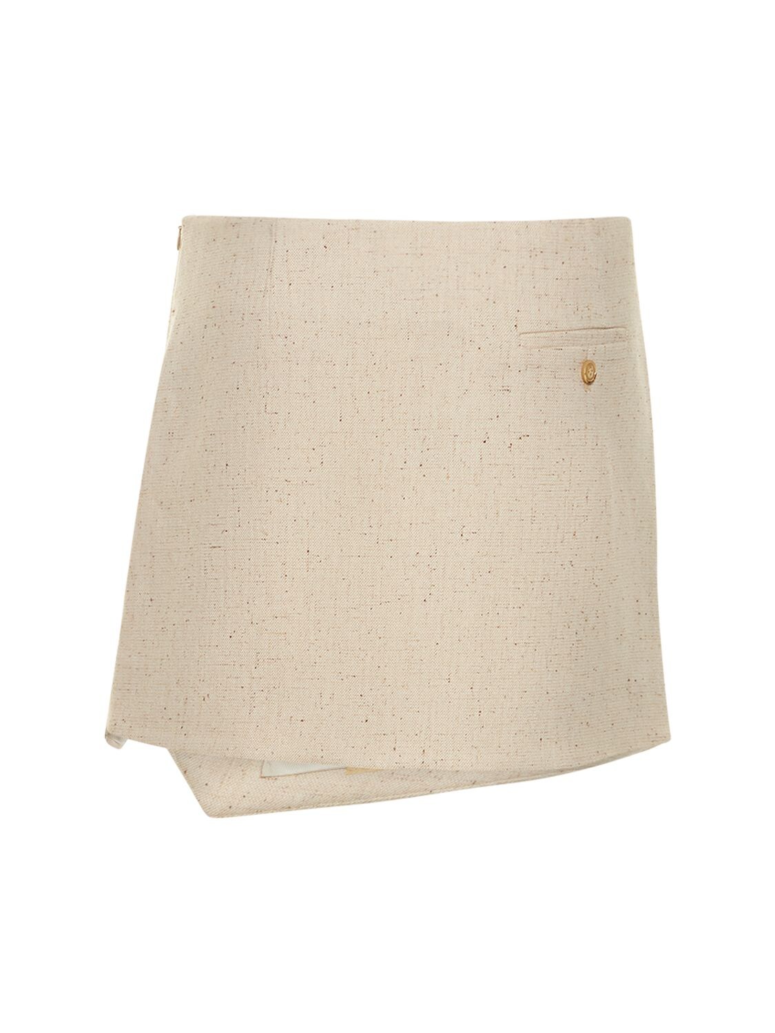 Shop The Garment Taranto Buttoned Viscose Mini Skirt In Beige