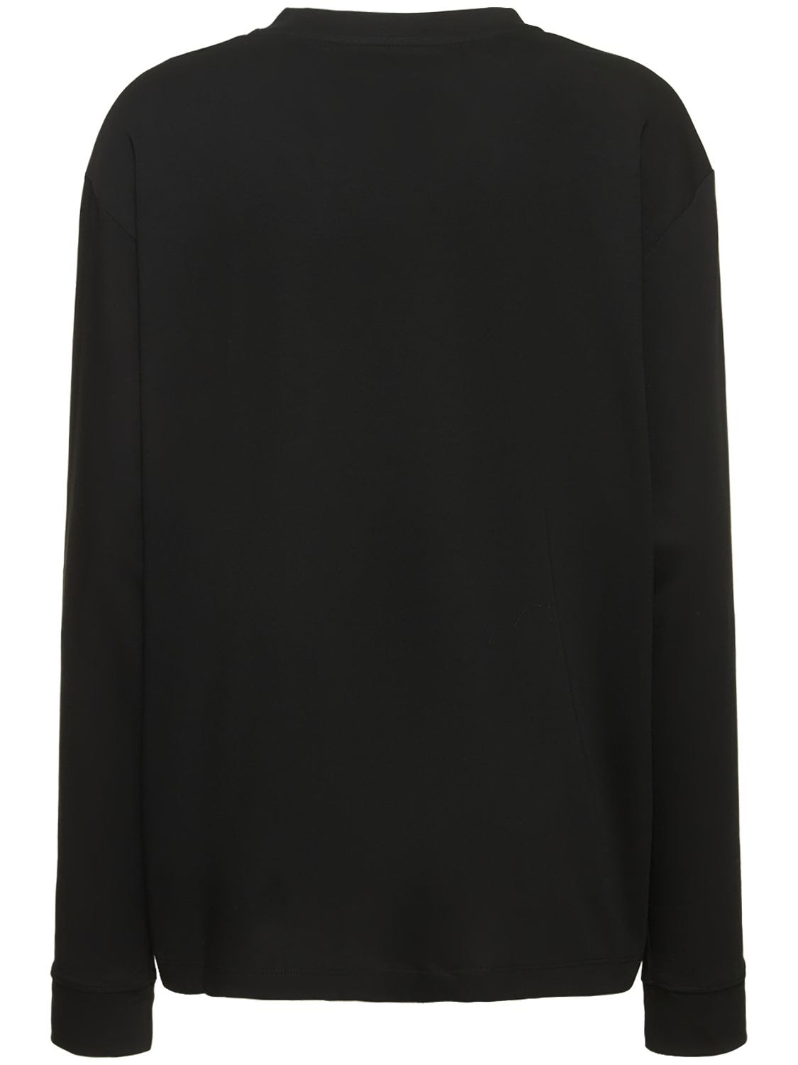 Shop The Row Ciles Long Sleeve Cotton Jersey T-shirt In Black