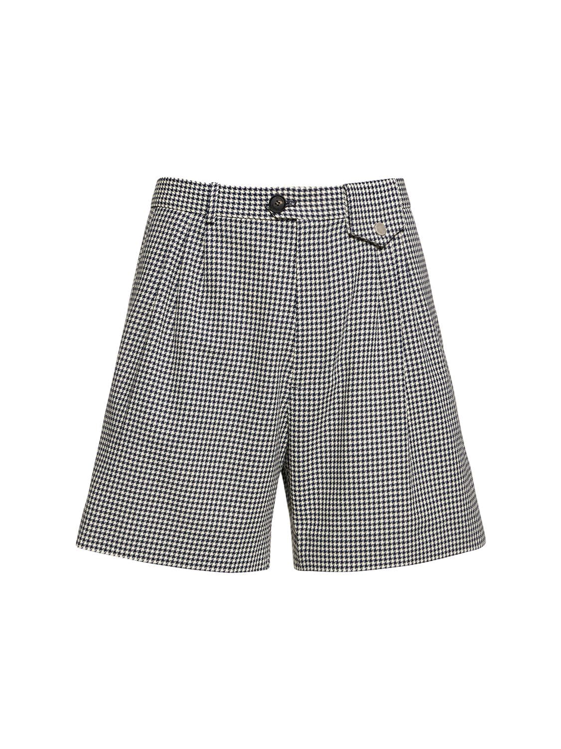 Image of Houndstooth Cotton Shorts