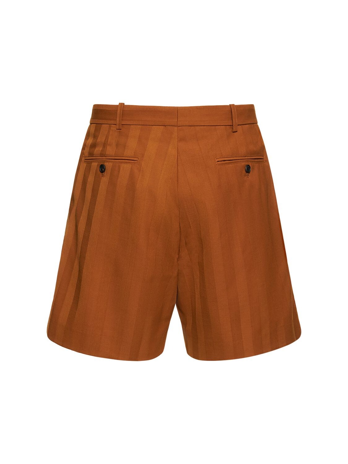 Shop Egonlab Sugar Rene Wool Shorts In Orange