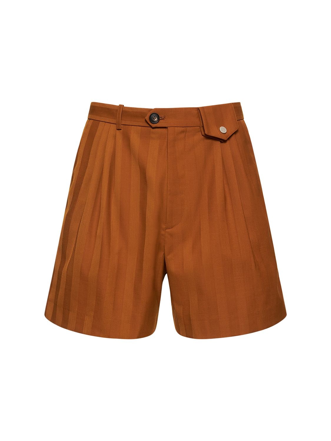 Egonlab Sugar Rene Wool Shorts In Orange