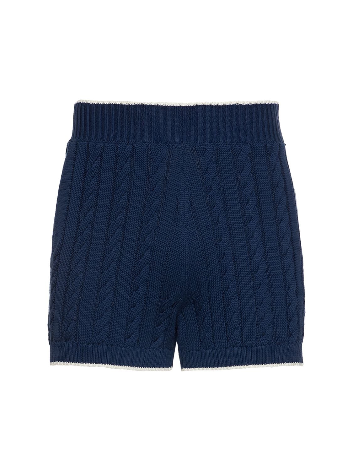 Egonlab Cotton Knit Bunny Shorts In Blue,multi