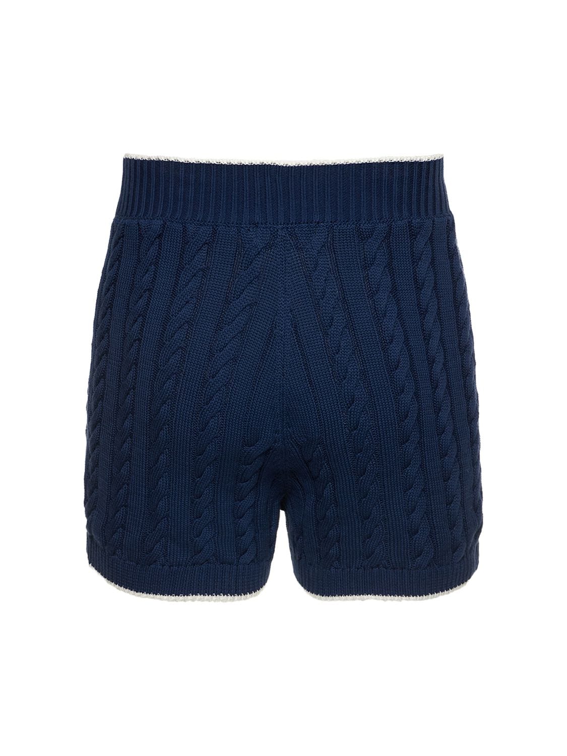 Shop Egonlab Cotton Knit Bunny Shorts In Blue,multi