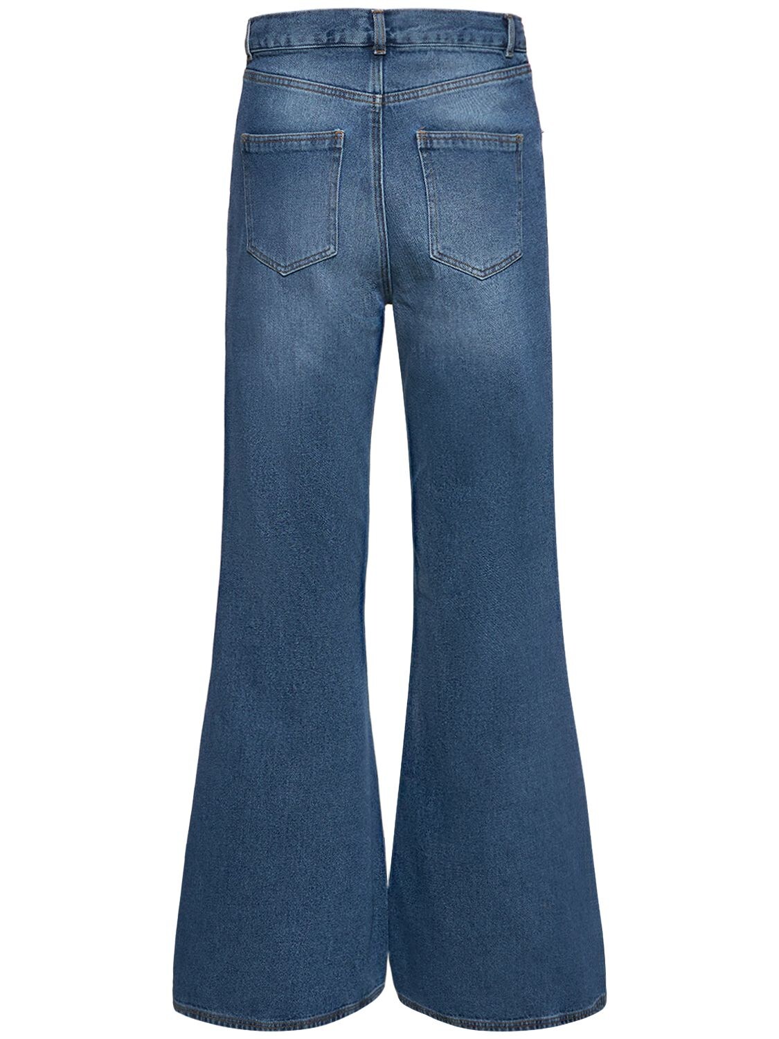 EGONLAB Atomic Flared Distressed Denim Jeans | Smart Closet