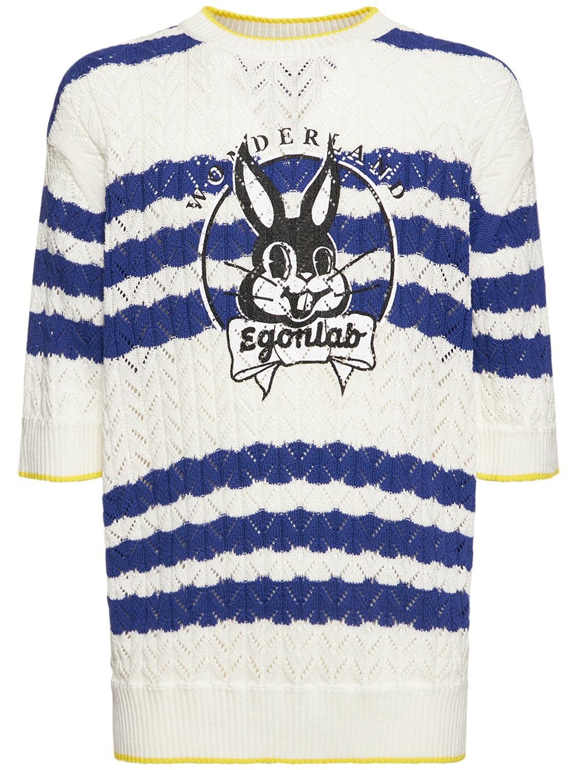 Egonlab Bunny Knit T-shirt In Multicolor
