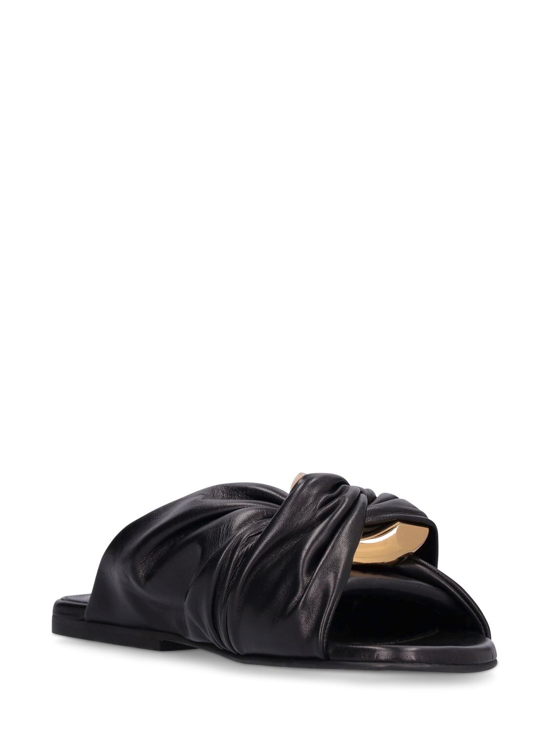 Shop Jw Anderson 10mm Chain Link Flat Mules In Black