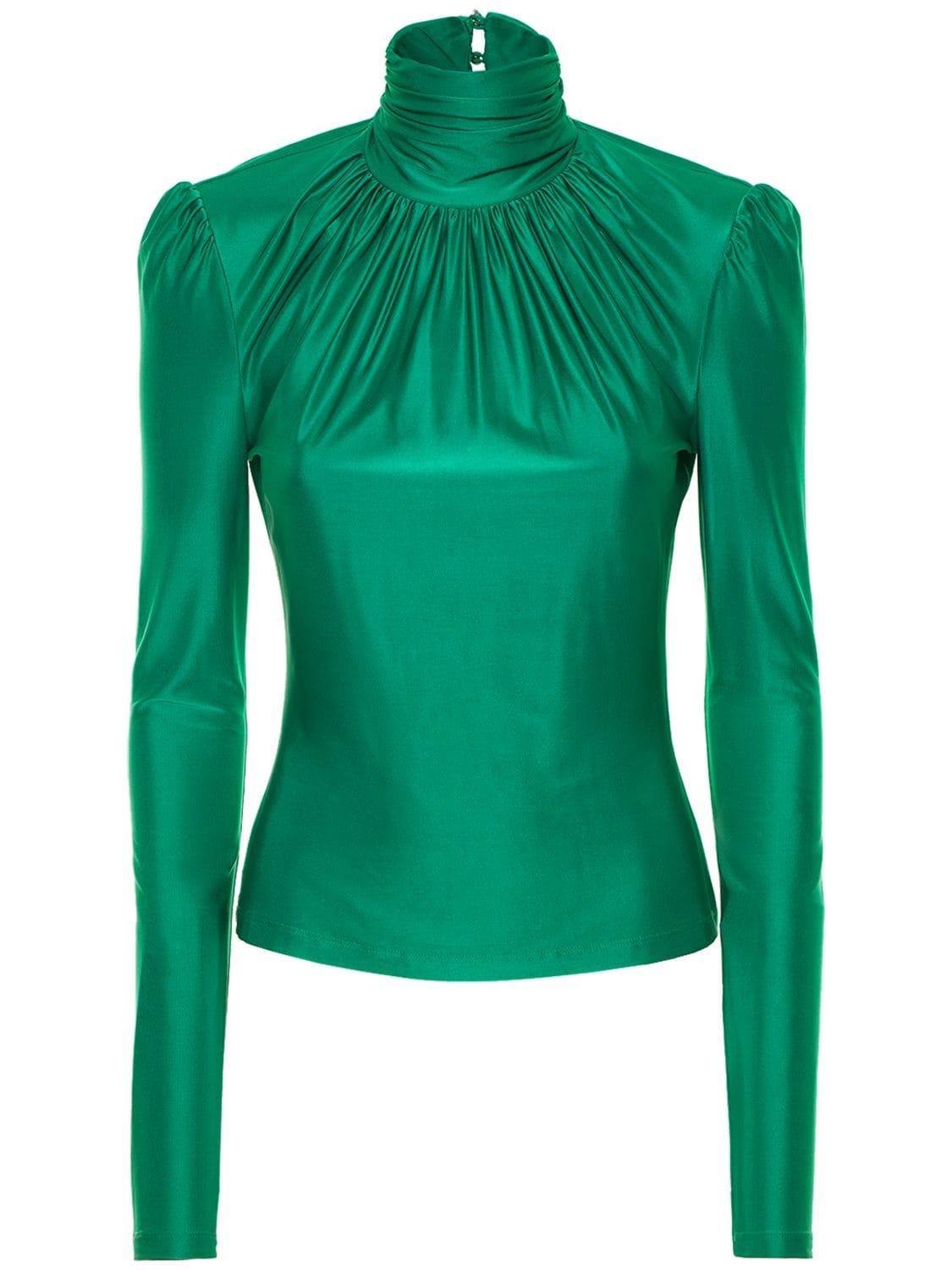 Rabanne Gathered Top In Green