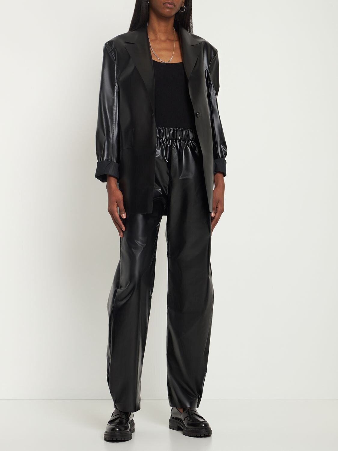 KASSL EDITIONS OIL LIGHT COATED COTTON BLAZER 