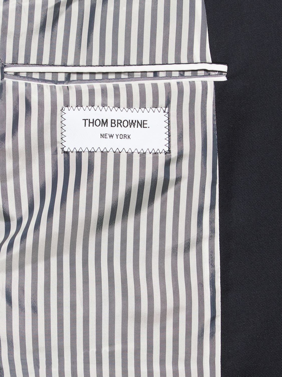 Shop Thom Browne Single Breast Wool Blazer In Navy