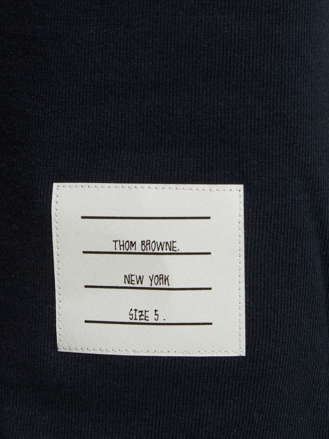 Shop Thom Browne Intarsia Stripes Cotton Sweatpants In Navy