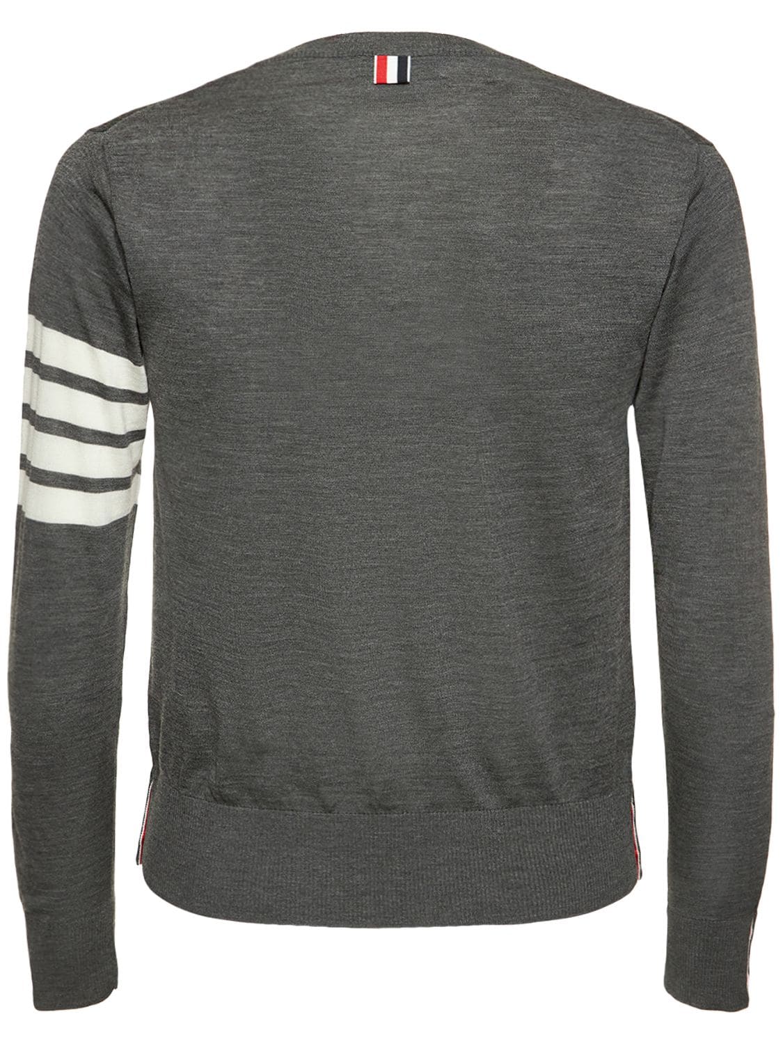 Shop Thom Browne Wool Crewneck Sweater In Med Grey