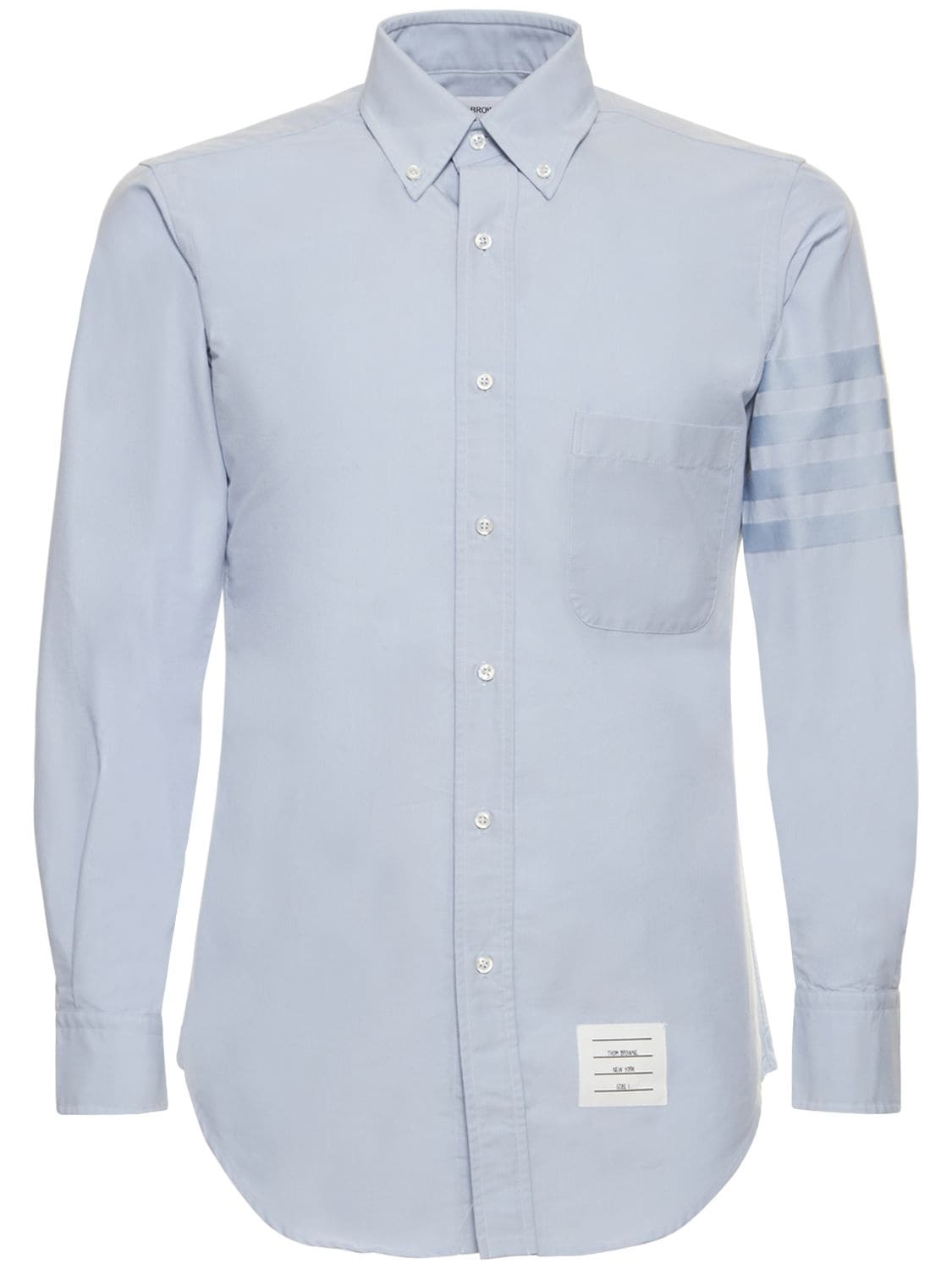 THOM BROWNE COTTON OXFORD SHIRT W/ SATIN 4 BAR