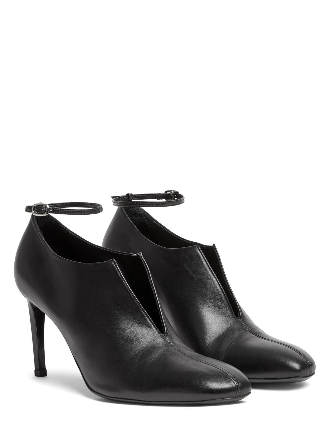 Shop Peter Do 75mm Leather Pumps In Black