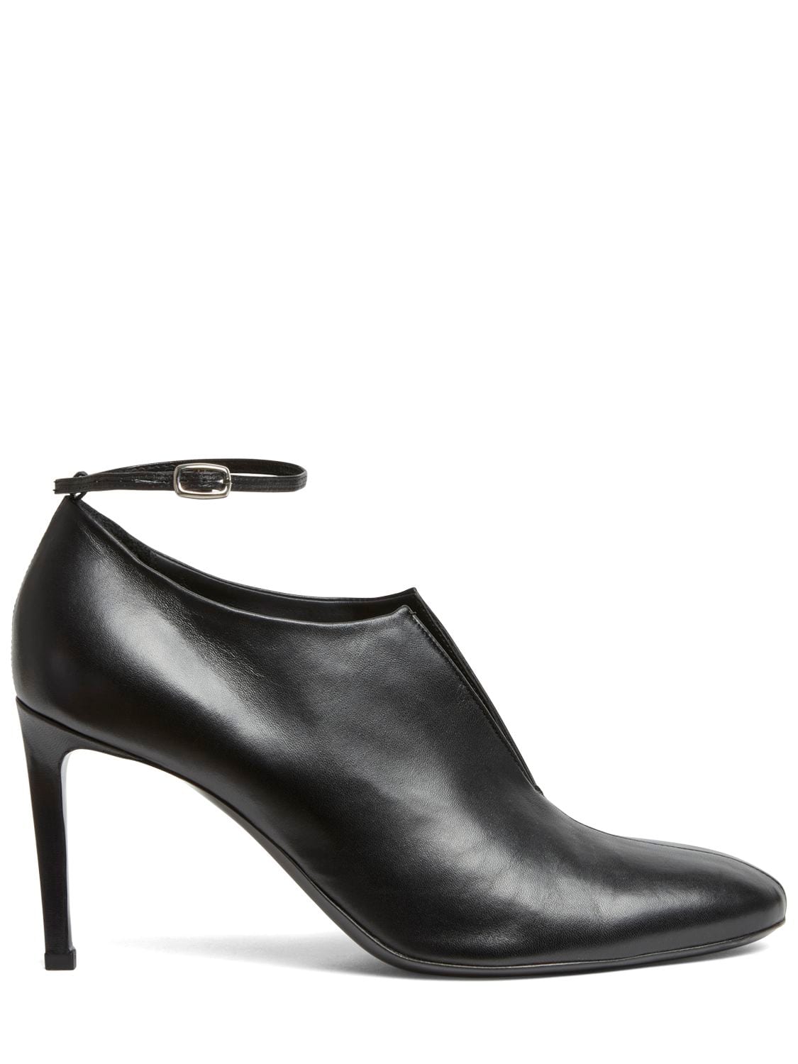 Peter Do Metallic Ankle-strap Low Booties In Black
