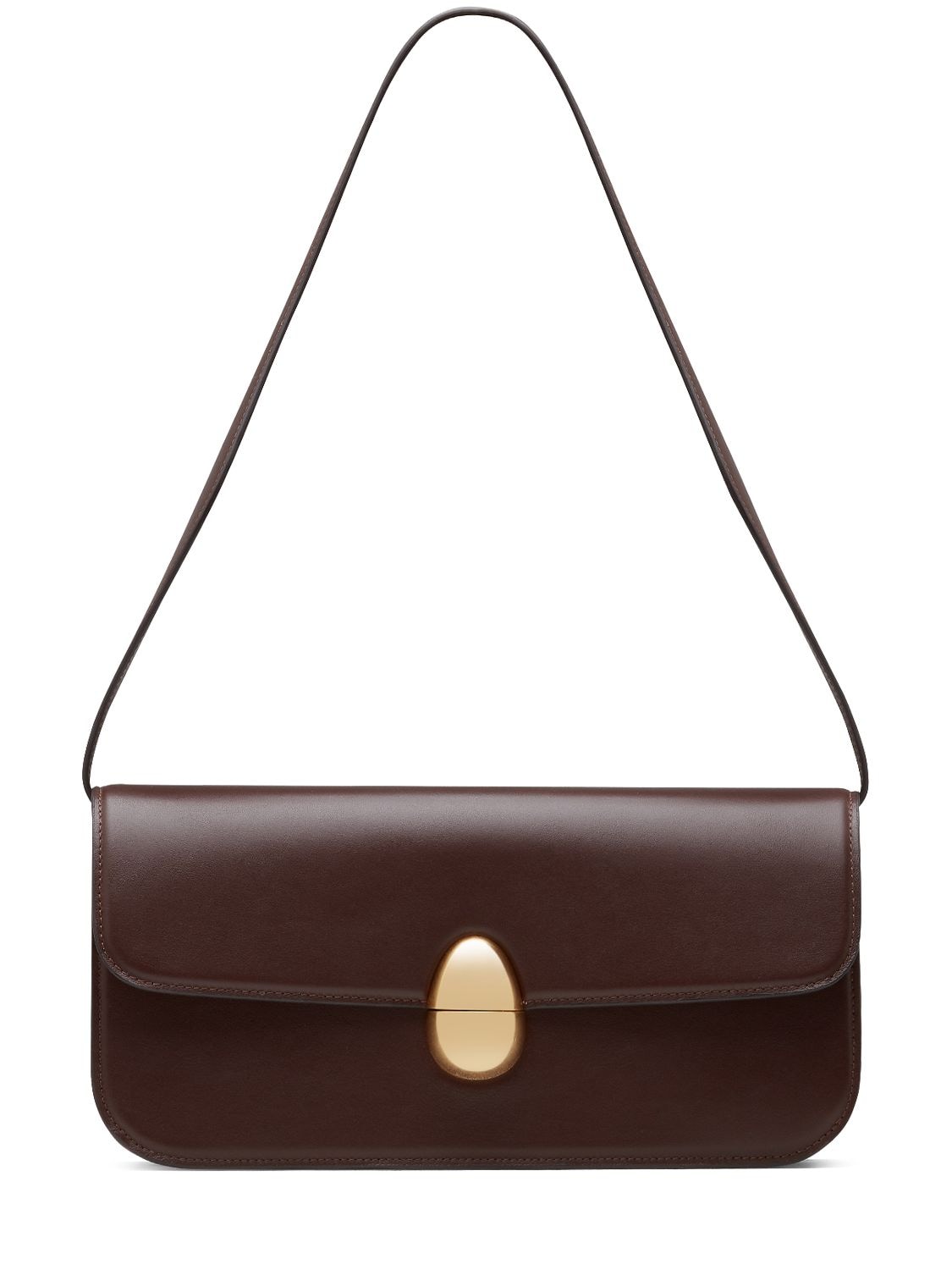 Neous Phoenix Leather Baguette Bag In Brown