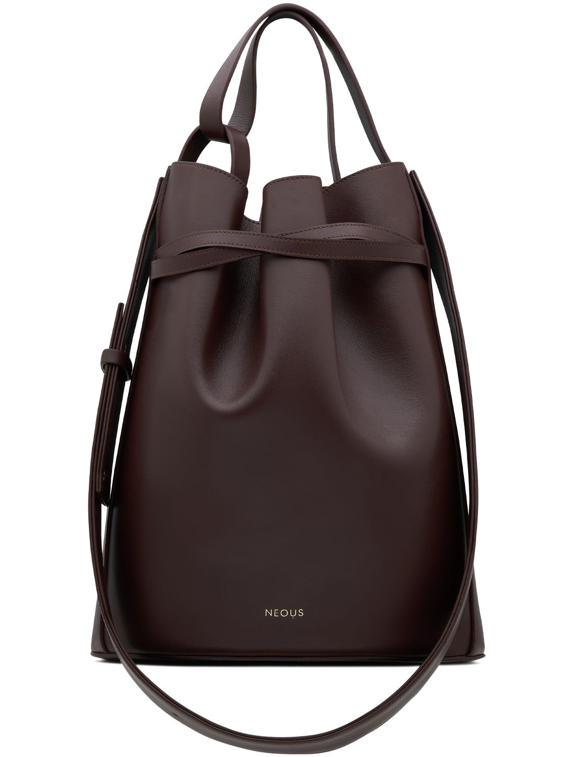 Neous - Sigma leather bucket bag - Dark Chocolate | Luisaviaroma