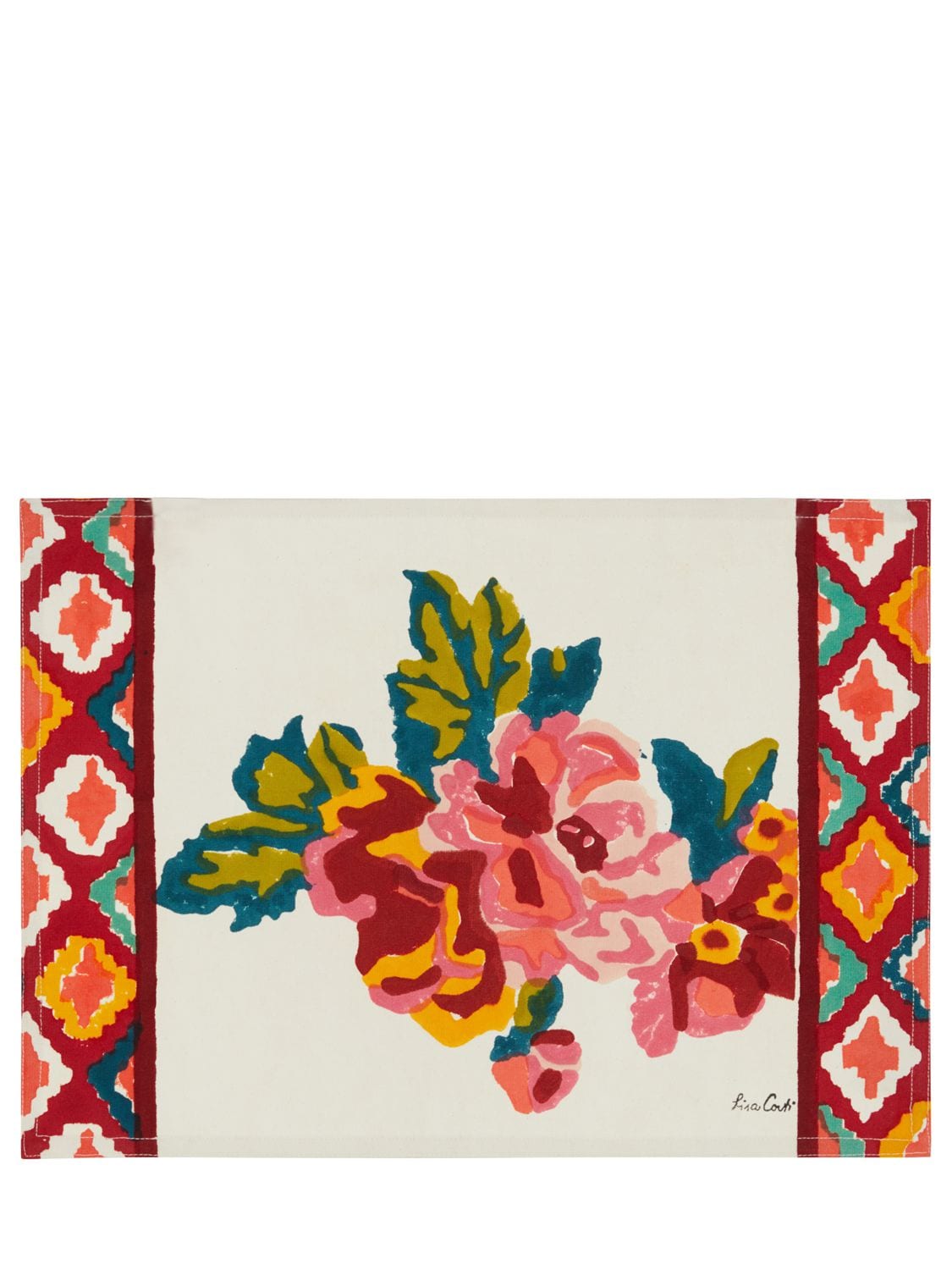 Image of Set Of 2 Lisa Bouquet Cream Placemats