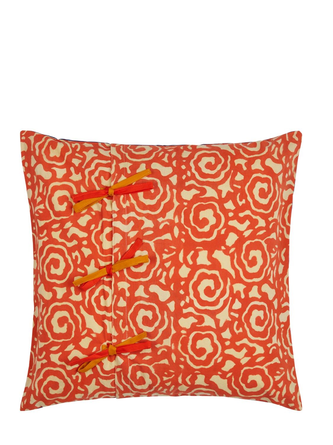 Shop Lisa Corti Varanasi Stripes Pervinch Pillow In Blue