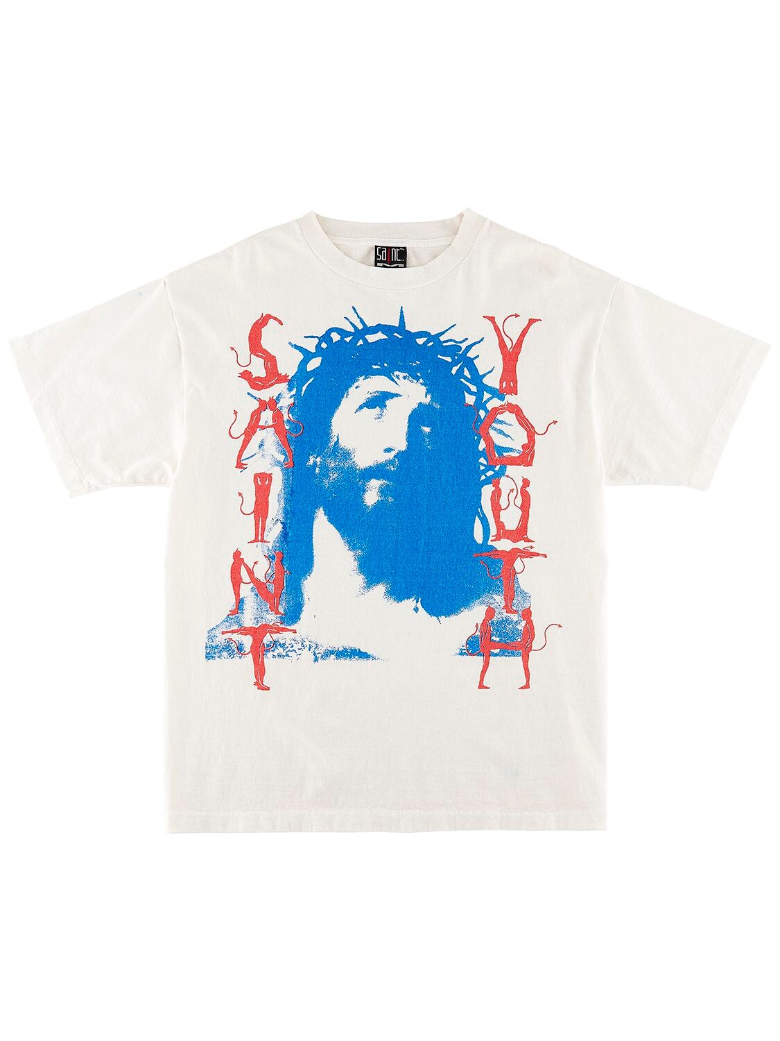 Saint Michael Saint Youth T-shirt In White | ModeSens