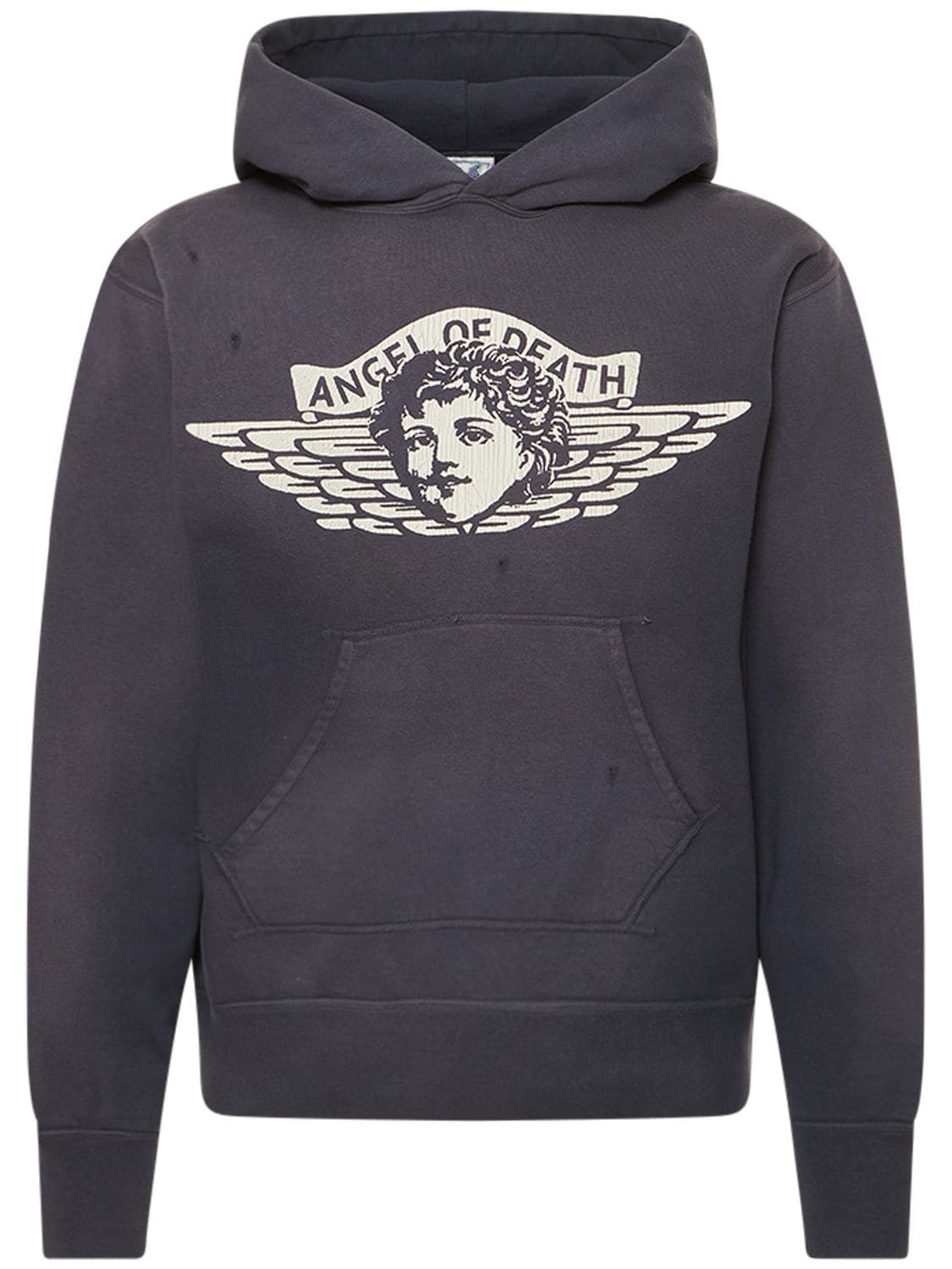 Saint Michael Angel Of Death Printed Hoodie In Blue | ModeSens