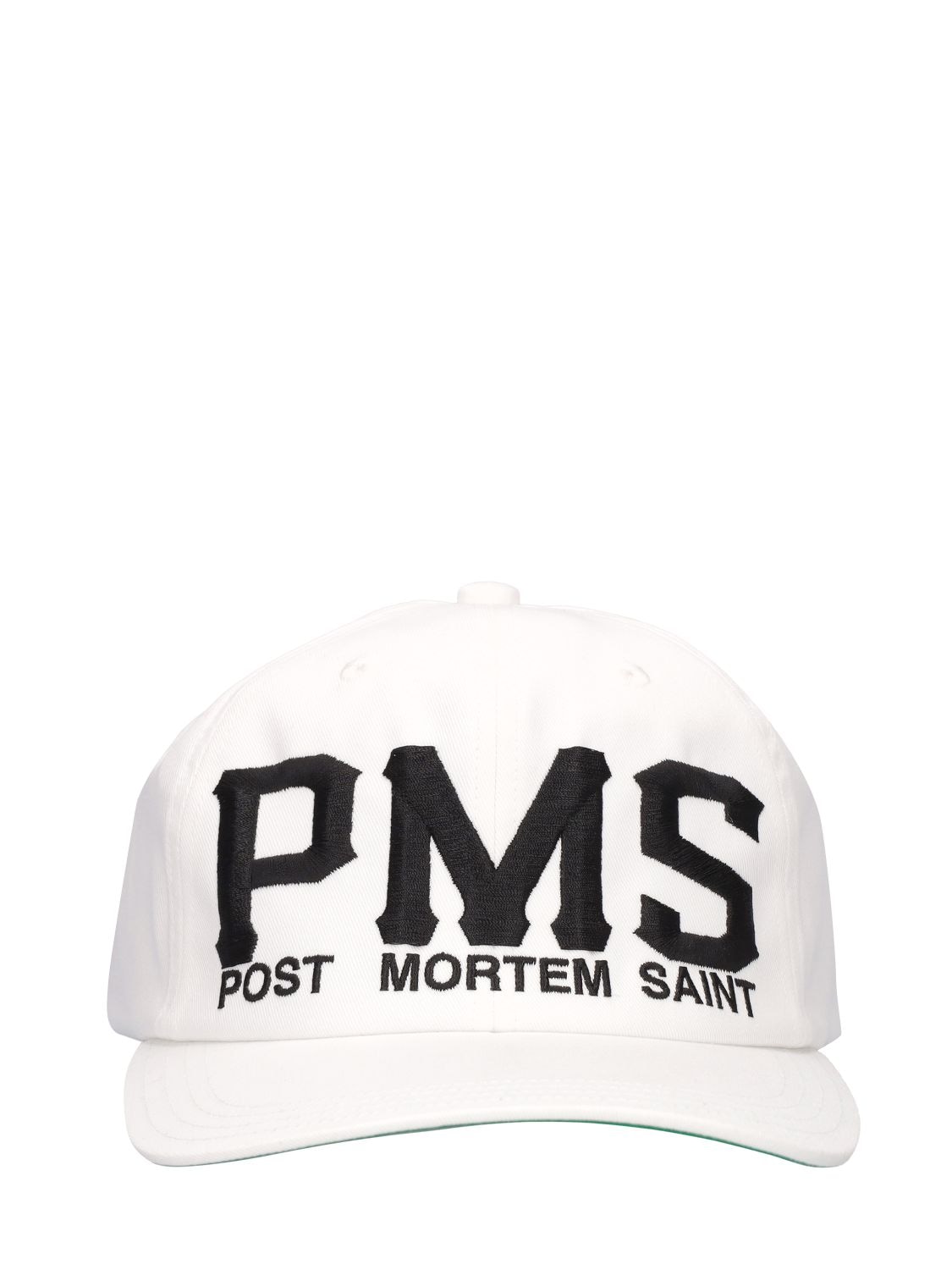 Post Mortem Saint Embroidered Cotton Cap – MEN > ACCESSORIES > HATS