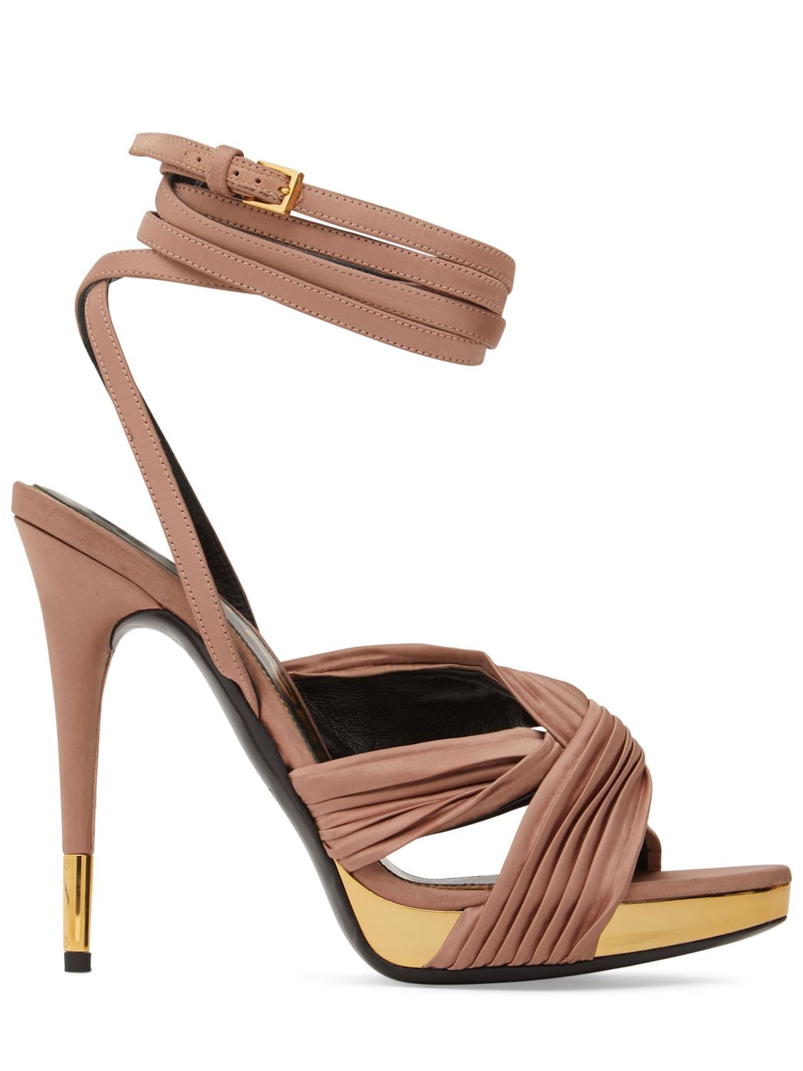 Tom Ford 120mm Satin High Heel Sandals In Nude | ModeSens