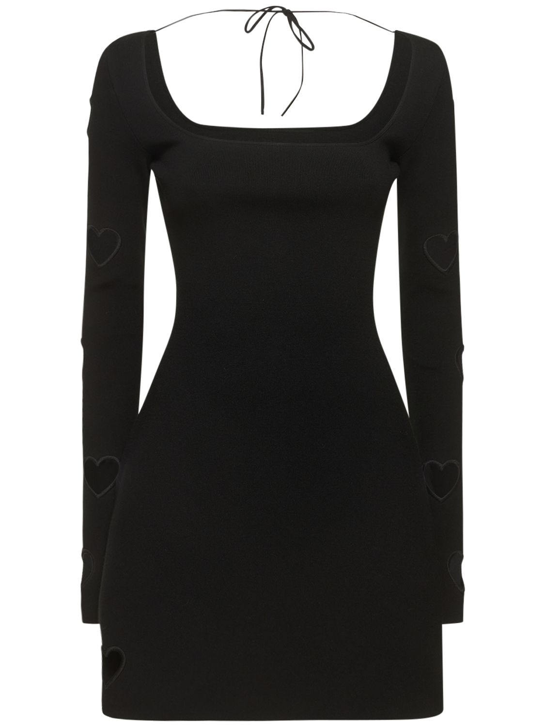 Heart Cutout Viscose Blend Mini Dress – WOMEN > CLOTHING > DRESSES