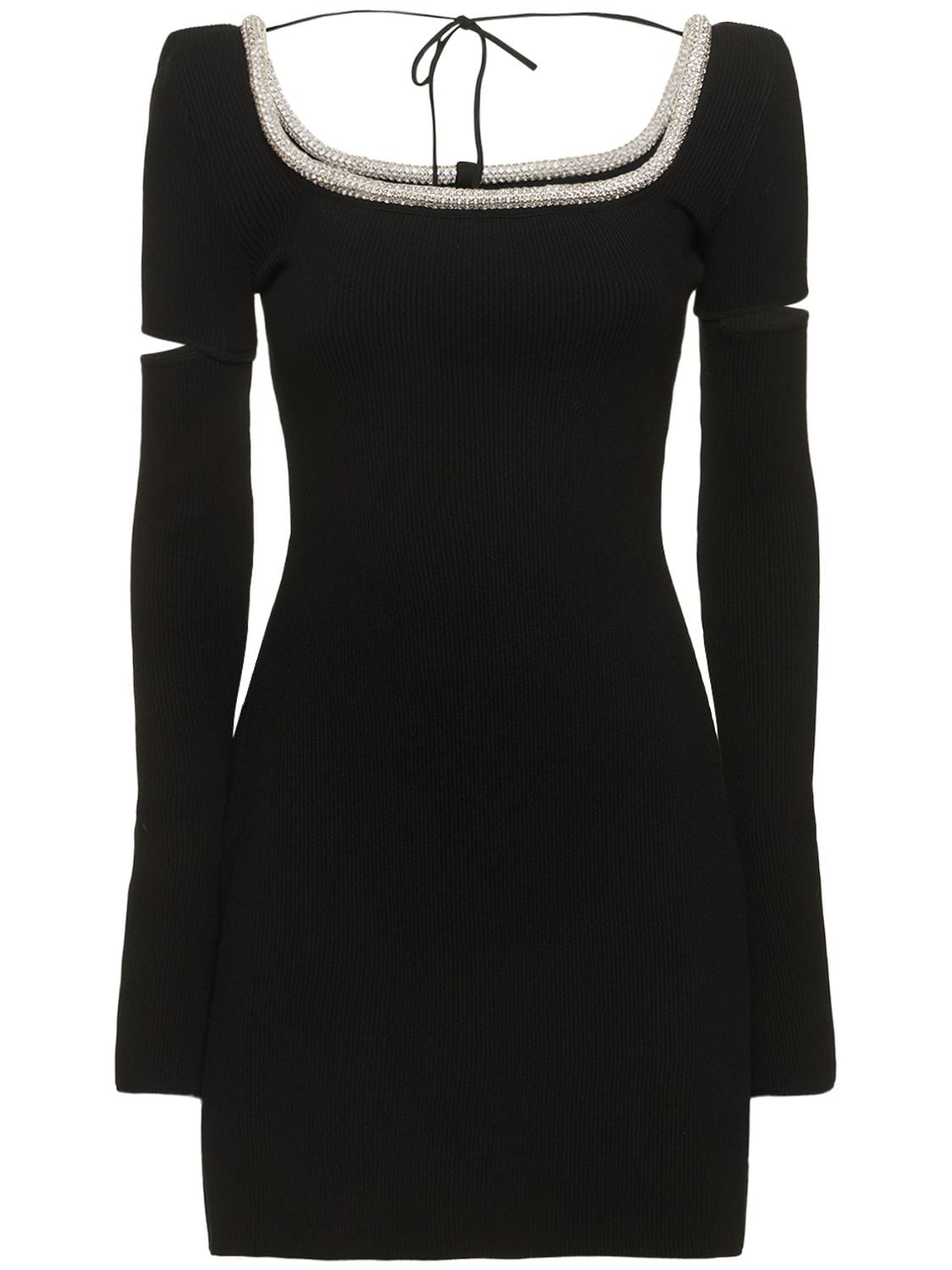 Out Black Rib Knit Mini Dress – WOMEN > CLOTHING > DRESSES