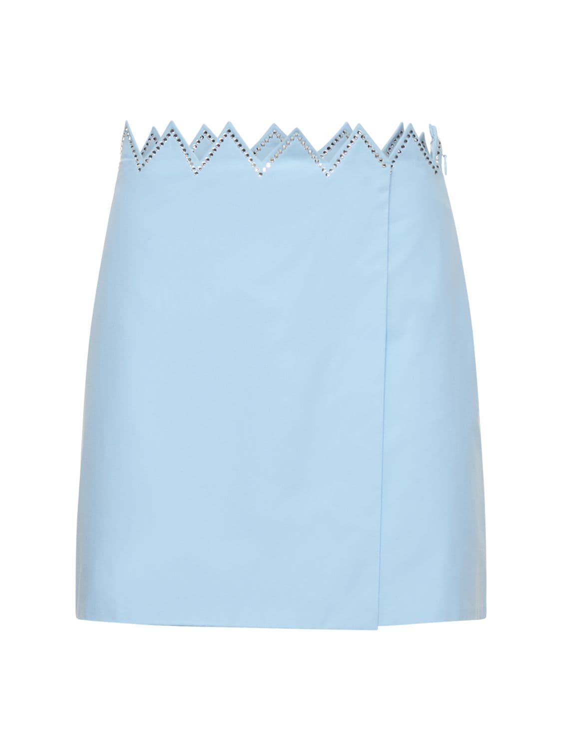 Embellished Cotton Poplin Mini Skirt – WOMEN > CLOTHING > SKIRTS