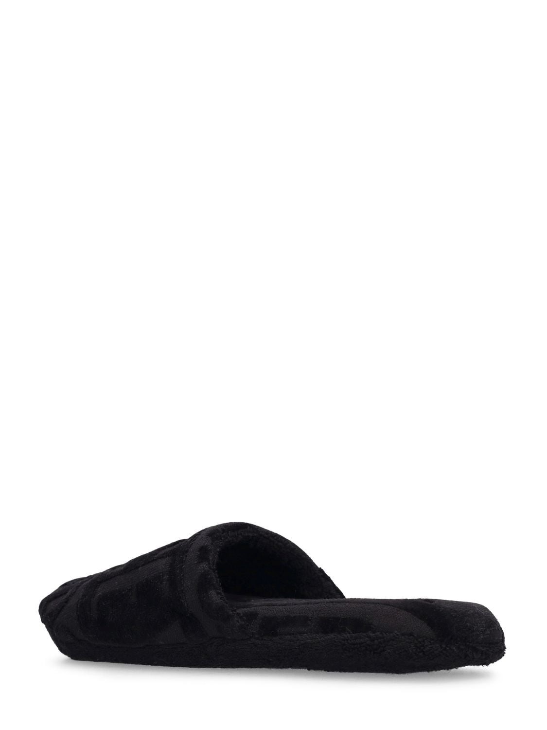 Shop Versace Bath Slippers In Black