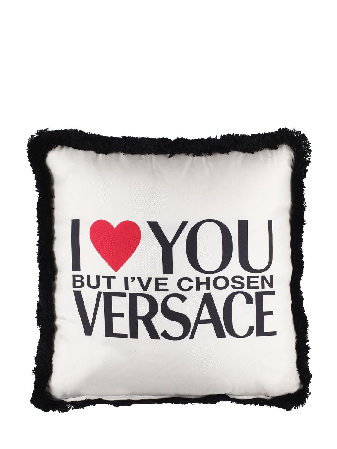 Shop Versace Love  Cushion In White,black,red