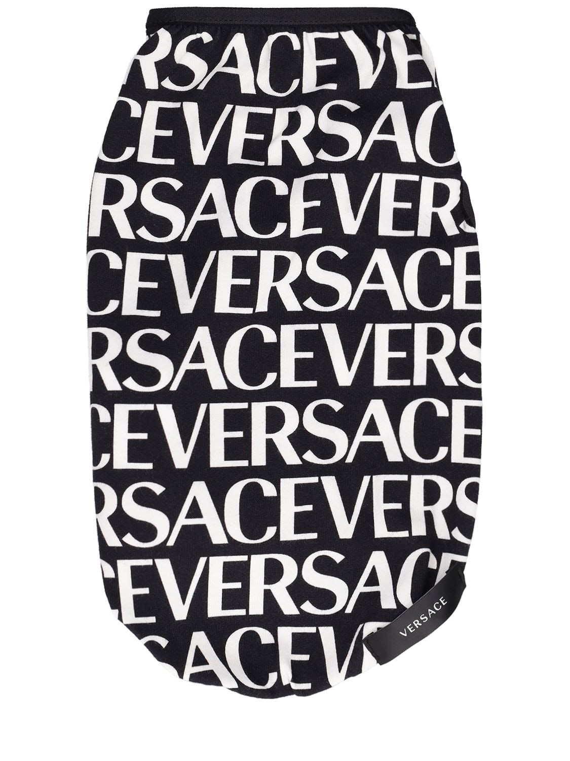 Versace On Repeat Dog T-shirt In Black,white