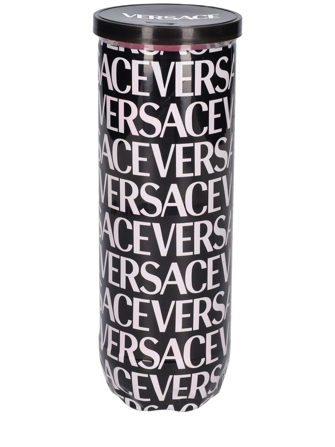 Shop Versace On Repeat Tennis Ball Tube In Fuxia-black