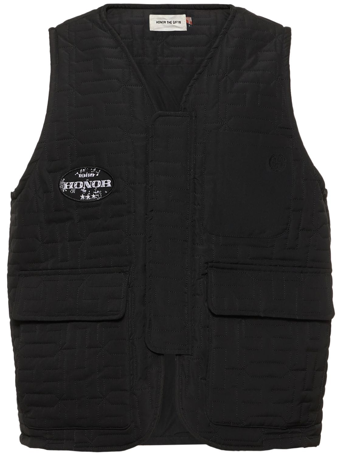 Quilted Nylon Trucker Vest W/ Pockets – MEN > CLOTHING > JACKETS
