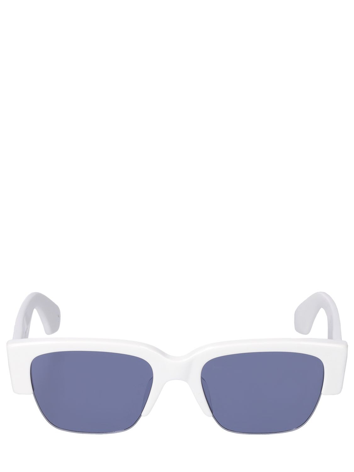 Alexander Mcqueen Am0405s Sunglasses In White,blue