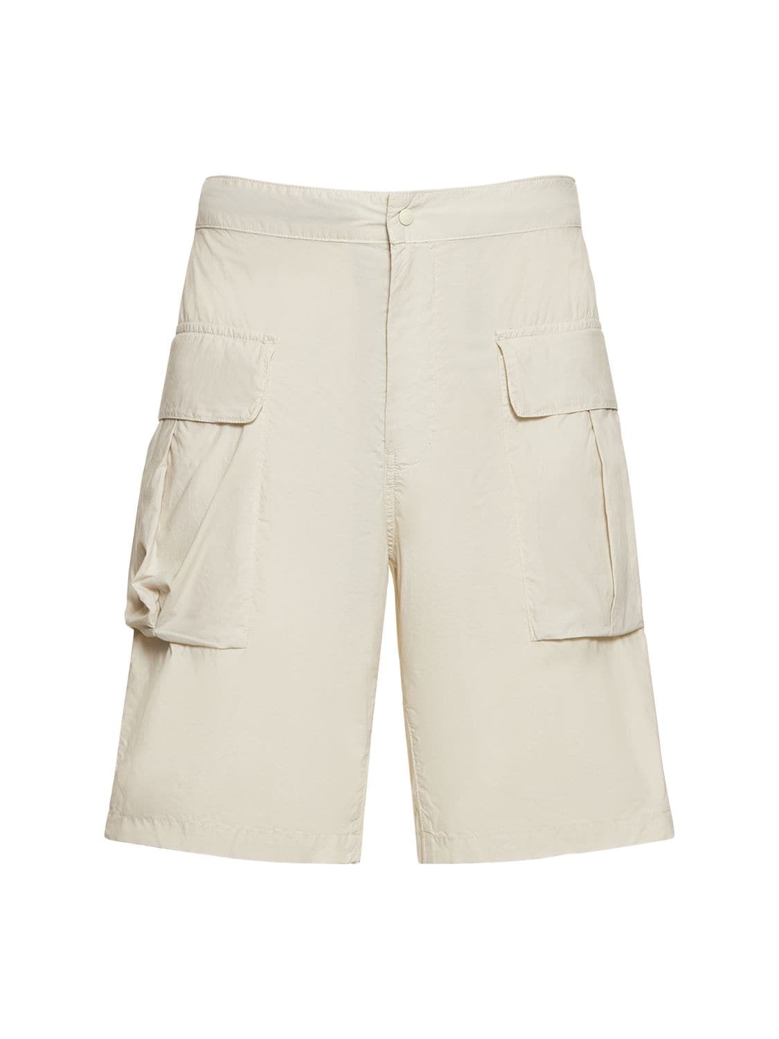 Aspesi Cotton Cargo Shorts In Ghiaccio